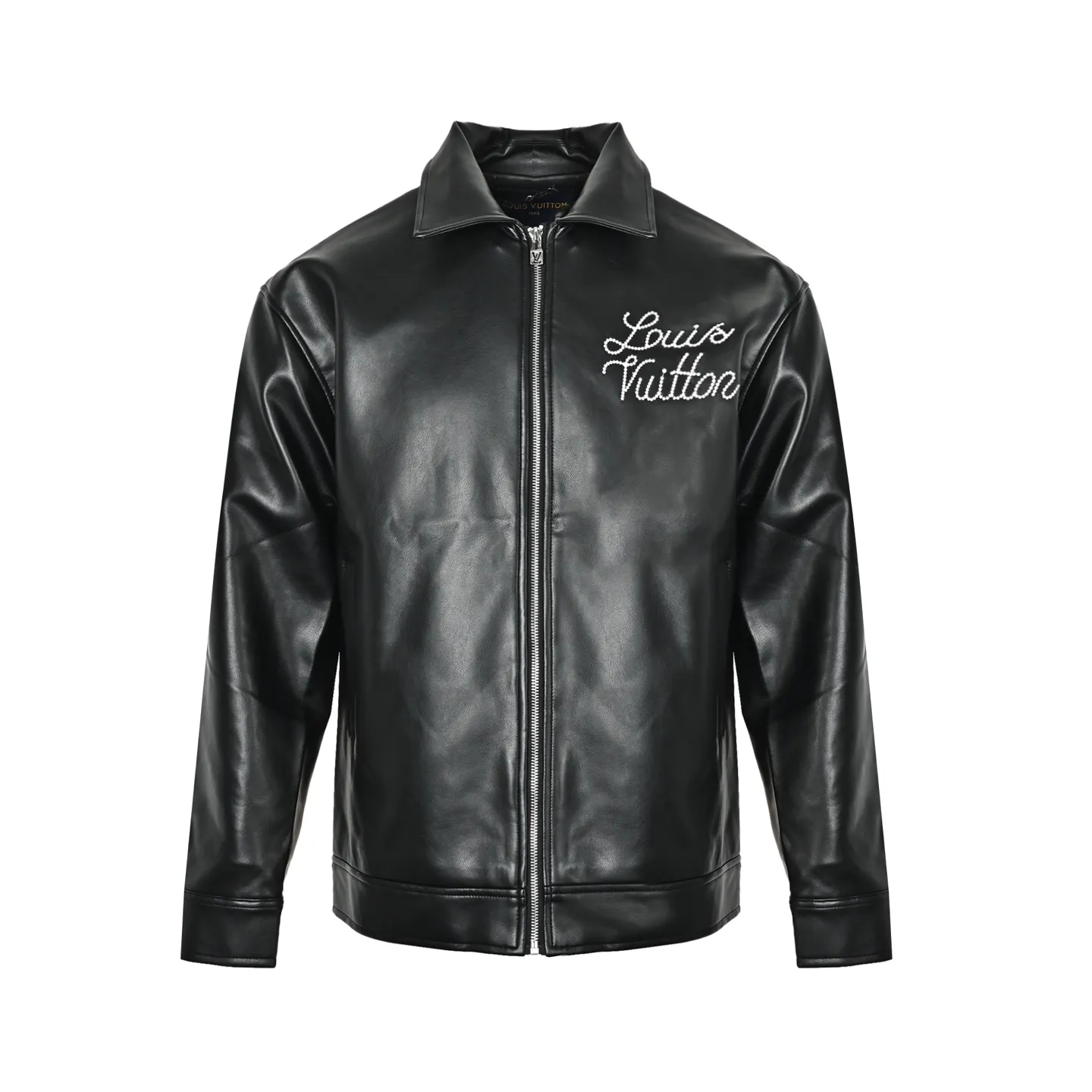 Louis Vuitton/Louis Vuitton Mount Fuji Train Embroidered Lapel Leather Jacket